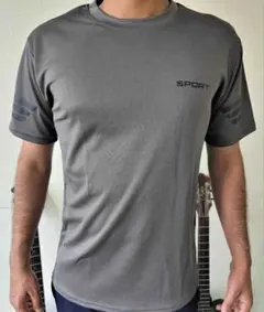 グレー スポーツ用Tシャツ