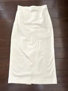 ユニクロ　ストレッチ　ロングタイトスカート　オフホワイト　サイズM