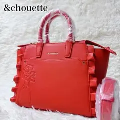 & chouette ディズニー 白雪姫 コラボ ハンドバッグ　赤