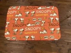 SNOOPY & WOODSTOCK ブランケット オレンジ
