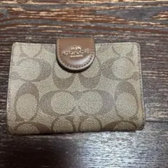 COACH 二つ折り財布 ブラウン