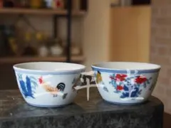 中国茶器　茶杯　チキンカップ　鶏缸杯　２点セット