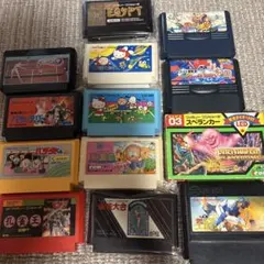 中古☆ファミコン互換機 本体＆ファミュレーター カセット 約30本