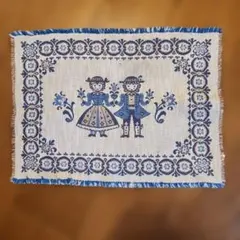 ドイツ土産ブルーとホワイトのランチョンマット1枚
