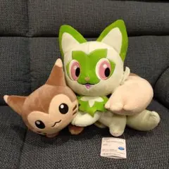 ポケットモンスター　もふぐっと　しっぽみてみて！ぬいぐるみ　オオタチ　ニャオハ