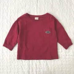 petit main プティマイン カットソー Tシャツ ロンT レッド 80