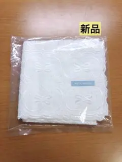 WEDGWOOD ハンカチ 形状記憶加工 ホワイト　レースハンカチ　リボン　新品のサムネイル