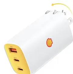 Shell 65W 急速充電器 3ポート USB-A USB-C