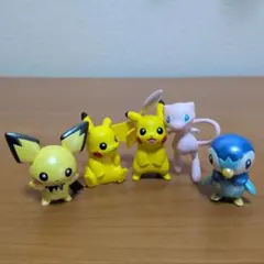 ポケモン ピカチュウ、ピチュー、ポッチャマ、ミュウ5体セット