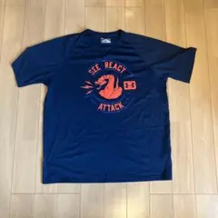 アンダーアーマー　Tシャツ ポリエステル製　サイズLG 紺色