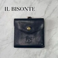 【美品】イルビゾンテ　IL BISONTE レザー 二つ折り財布 がま口