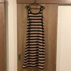 ボーダー　ロングワンピース　タンクトップ