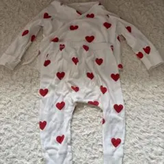 Petit Bateau 12m ハート柄 セットアップ