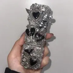 iQOSイルマワンデコケース ハンドメイド 量産型 地雷 シルバー