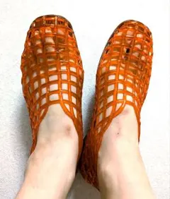 【新品未使用】ジェリーサンダル　ジェリーシューズ　赤のサムネイル