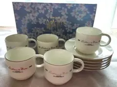 USED たち吉 アダムアンドイブ  カップ＆ソーサー5客セット