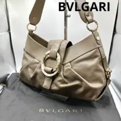 【美品】ブルガリ チャンドラ ハンドバッグ ワンショルダーバッグ ベージュのサムネイル