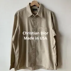 80's クリスチャン ディオール シャツ 長袖ストライプ シャツ USA製