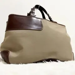 トプカピ トートバッグ レザー ナイロンキャンバス バイカラー A4 肩掛け 鞄