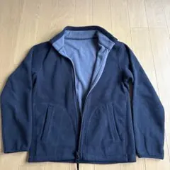 UNIQLO フリースジャケット S ブラック＆グレーリバーシブル