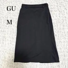 GU ジーユー カットソースカート　ブラック　M 付属品ナシ　膝丈