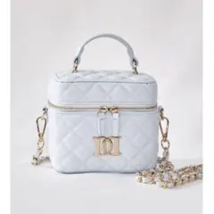 Darich キルティングスクエアミニバッグ（ゴールドパーツ）サックスブルー