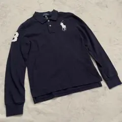 大人気 y2k ラルフローレン ビッグポニー ネイビー ポロシャツ 長袖