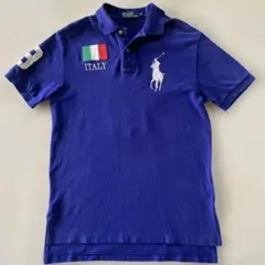 ポロ ラルフローレン ビッグポニー イタリア ポロシャツ swag y2k ラルフローレン ポロシャツ ビックポニー Y2K swag イタリア ブルー