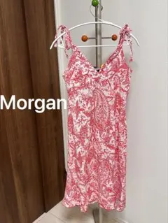 SALE MORGAN 赤と白のペイズリー柄キャミワンピースのサムネイル