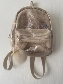 ZARA グリッター ベージュリュック