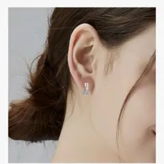 フープピアス 綺麗 シルバー925 金属アレルギー対応 CZジルコニア