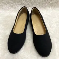 PANSY ブラックフラットシューズ　23.5cmのサムネイル