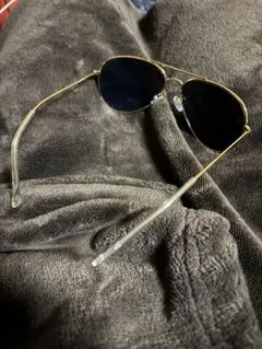 アビエーターサングラス 青レンズ ケース付き