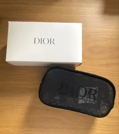【新品未使用】DIOR ブラックメッシュポーチ