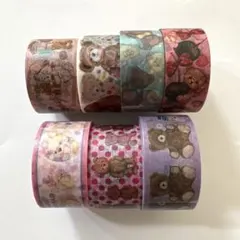 Cheri オリジナルマスキングテープ レトロアニマルなど 8本セット 中古
