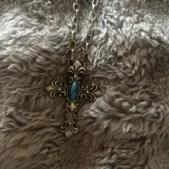 ターコイズクロスネックレス