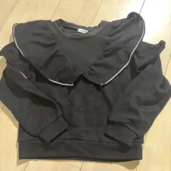 branshes フリルトレーナー ブラック 140cm ペアマノン