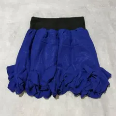 00s vintage ブルーフリルミニスカート ダンス レトロ ガーリー 古着