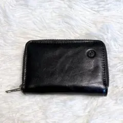 姫路レザー カードケース 本革 日本製 スキミング防止 外ポケット付 YKK 黒