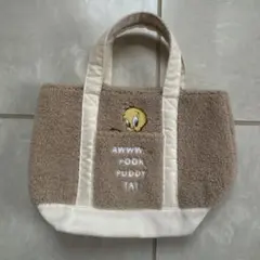 トゥイーティールーニー・テューンズ トートバッグ ベージュ