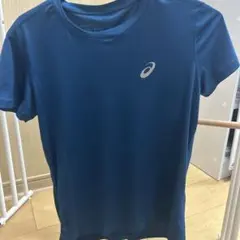 ASICS 青 Tシャツ Mサイズ
