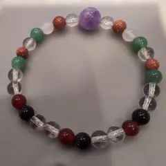 天然石 マルチカラーブレスレット