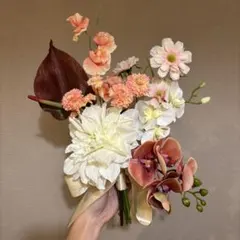 アーティシャルフラワー　ウエディングブーケ