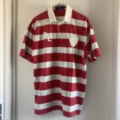 POLO SPORT ラガーシャツ M 赤/白