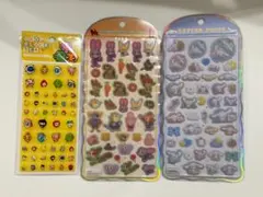 コットンパフィーシール　タイルシール　ズートピア　シナモロール　たまごっち　３枚