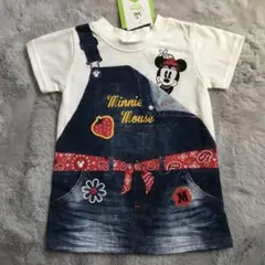 Disney ディズニー　 重ね着プリント　ワンピース　80