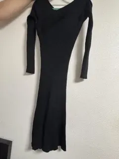 ニットワンピース ブラック