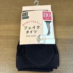 tutu anna 80デニール フェイクタイツ M-L ブラック