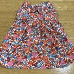 ローラアッシュレイ　犬服　M ① 赤花柄のサムネイル