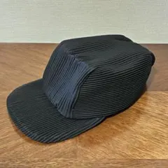 オムプリッセ　イッセイミヤケ　プリーツキャップ　黒 中古・古着通販】HOMME PLISSE ISSEY MIYAKE (オム プリッセ イッセイ